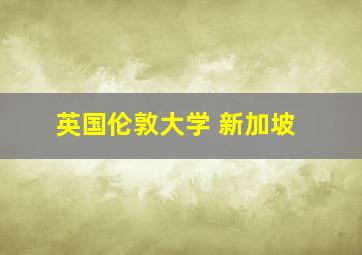 英国伦敦大学 新加坡